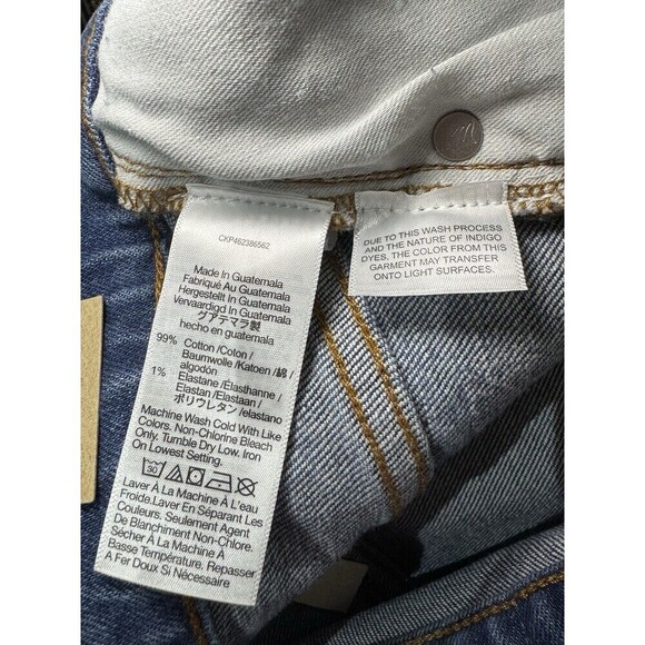 Madewell The Perfect Vintage Straight Jean Womens Size 30P NEW Jeans Whiskering - Picture 12 of 12